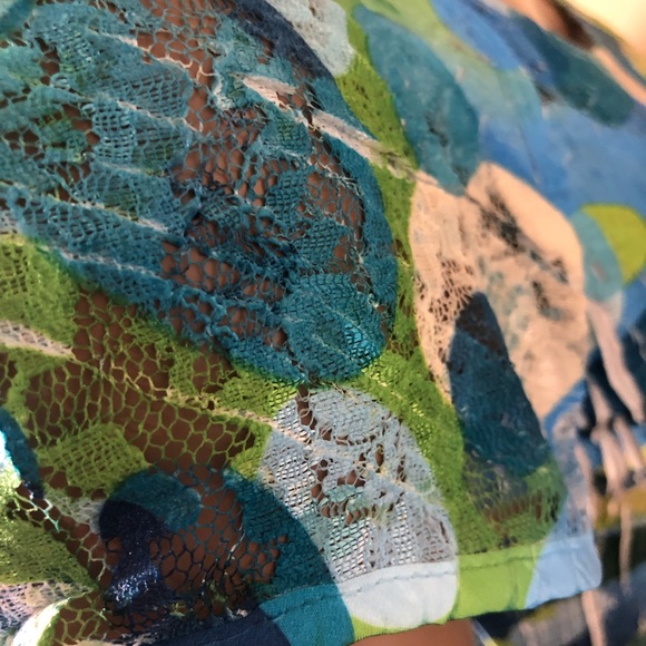 Komarov Geometric Stretch Pleated A Line Dress - Picture 5 of 6